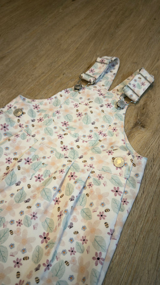 Flower Dungarees - 100% Cotton *Made to Order*